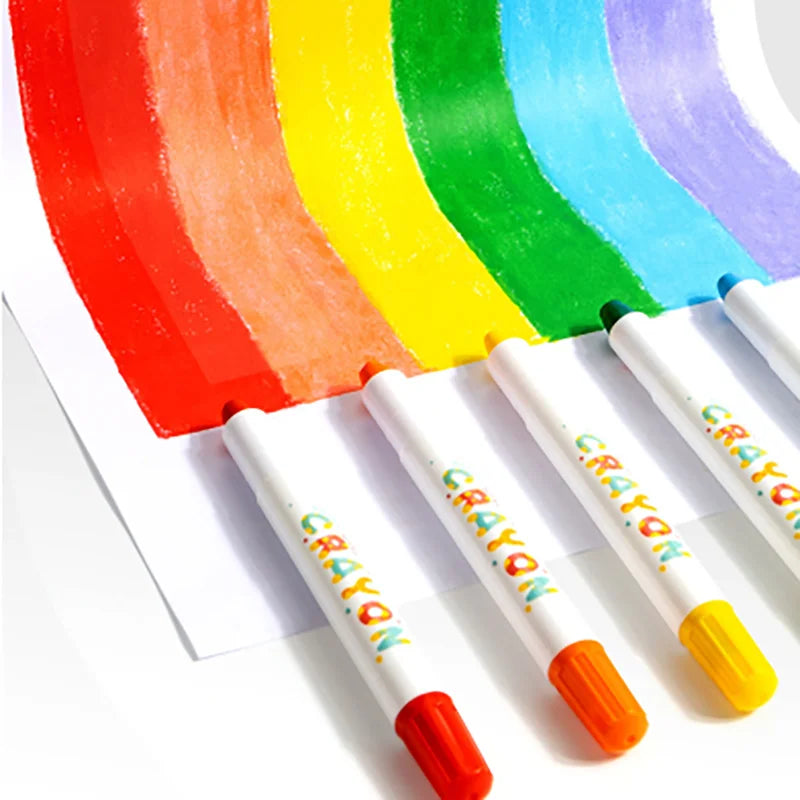 12-Piece/24-Piece Silky Smooth Crayon Set Twist-Up Crayons, Washable Crayons Travel Art Supplies School & Home Art Supplies